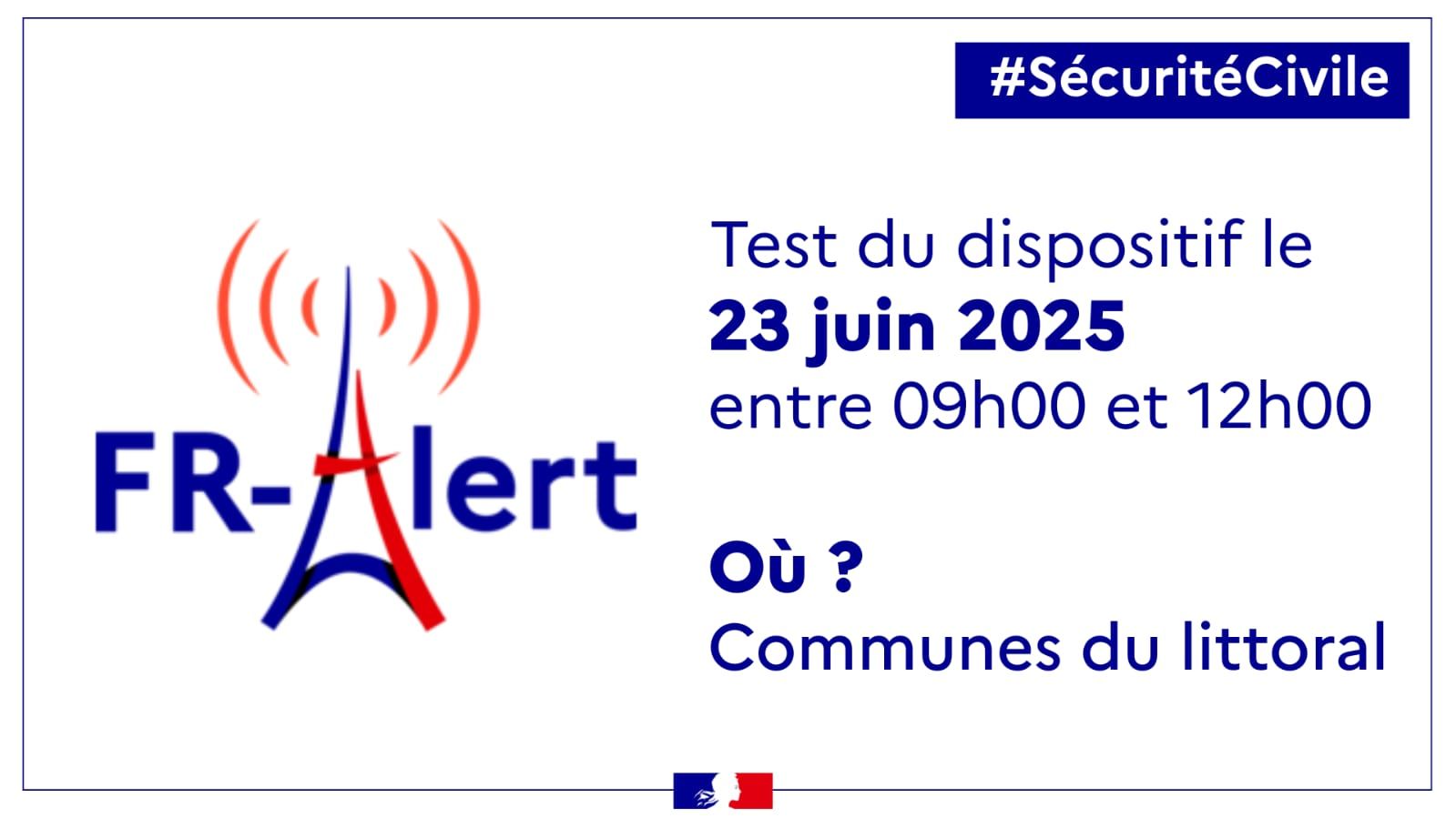 Test du dispositif FR-Alert  EXERCICE - EXERCICE - EXERCICE 