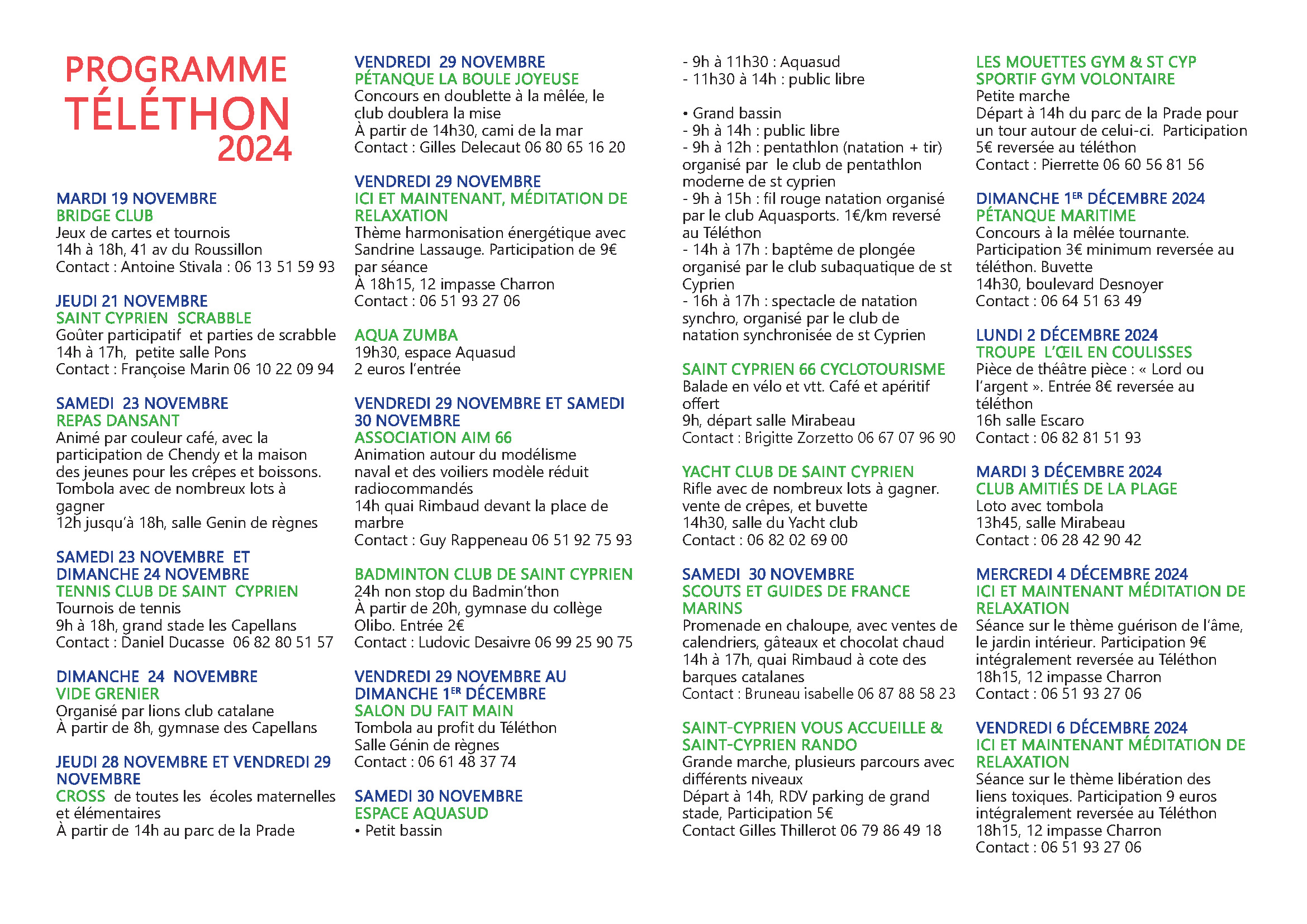 programme téléthon 2024 P2 Page 2