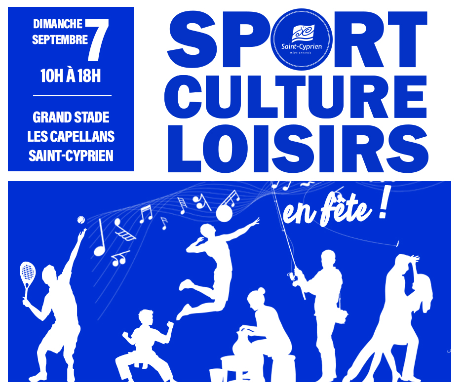 Sport, culture & loisirs en fête – Forum des associations dimanche 7 septembre 10h-18h