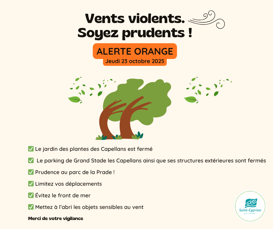 Vigilance orange vents violents jeudi 23 octobre 2023