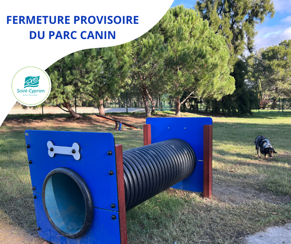Fermeture provisoire du parc canin