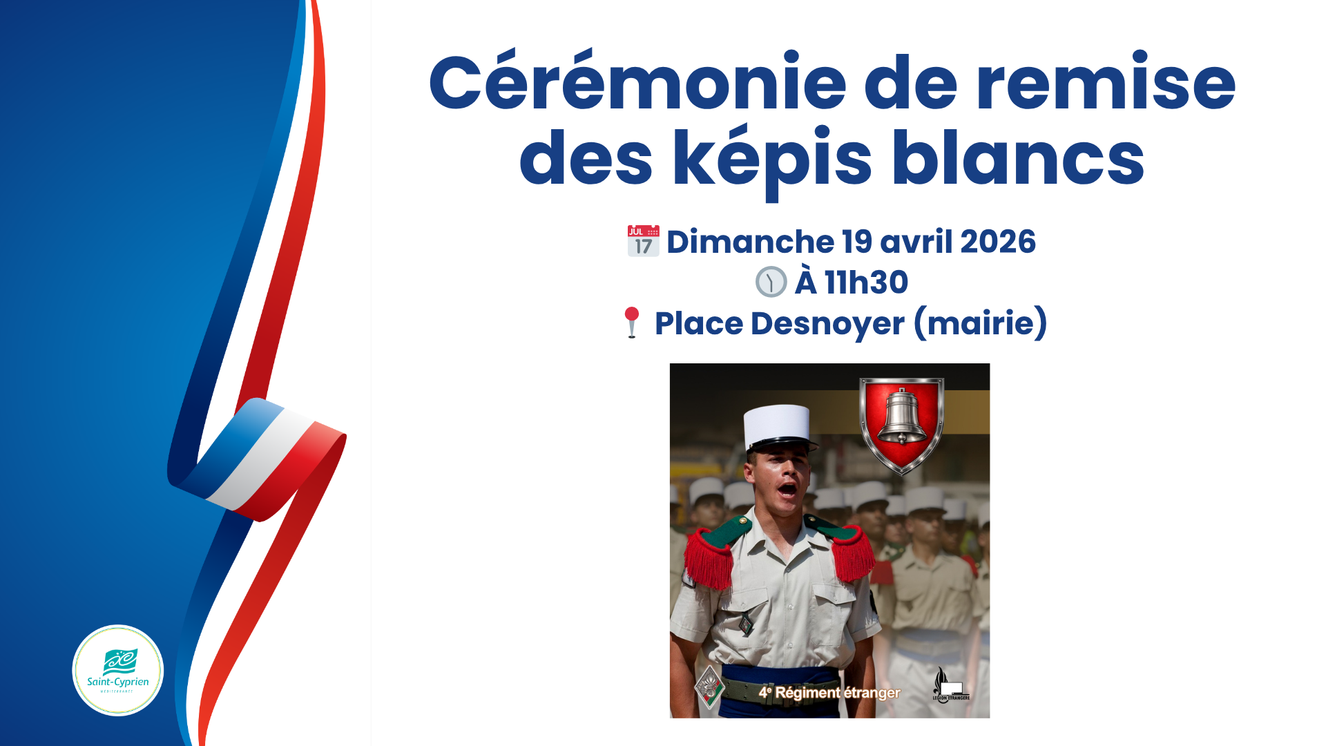 Cérémonie de remise des képis blancs